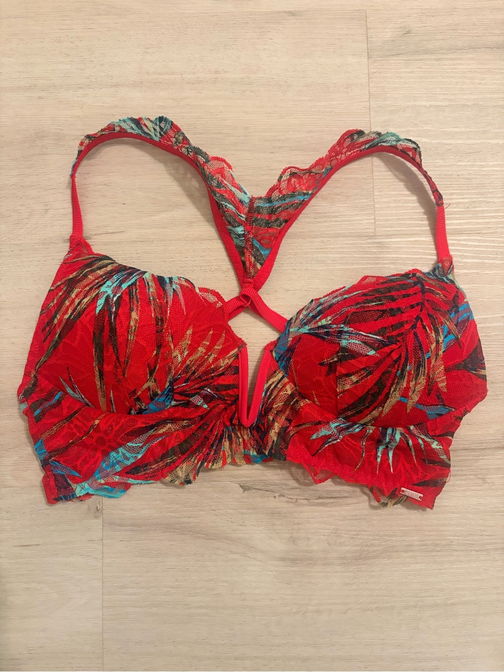 Victoria's Secret PINK red tropical bra